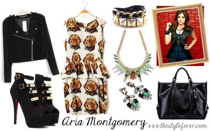 Aria Mongomery Style, outfit Pretty Little Liars