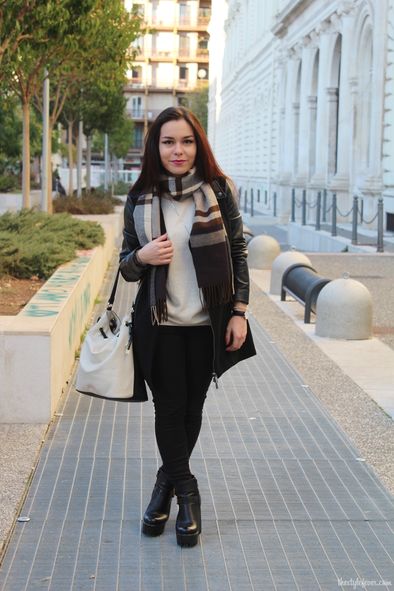 Outfit beige e nero, Mina Masotina blogger Bari