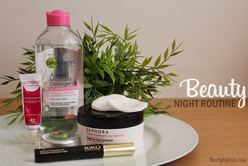 Beauty night routine blogger italiane