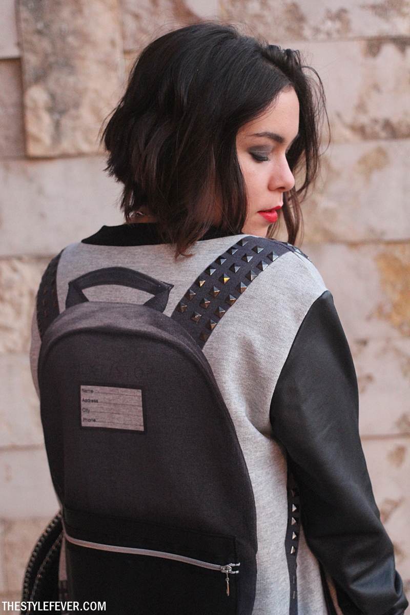 Outfit glam rock, backpack design jacket by Next Stop Brand