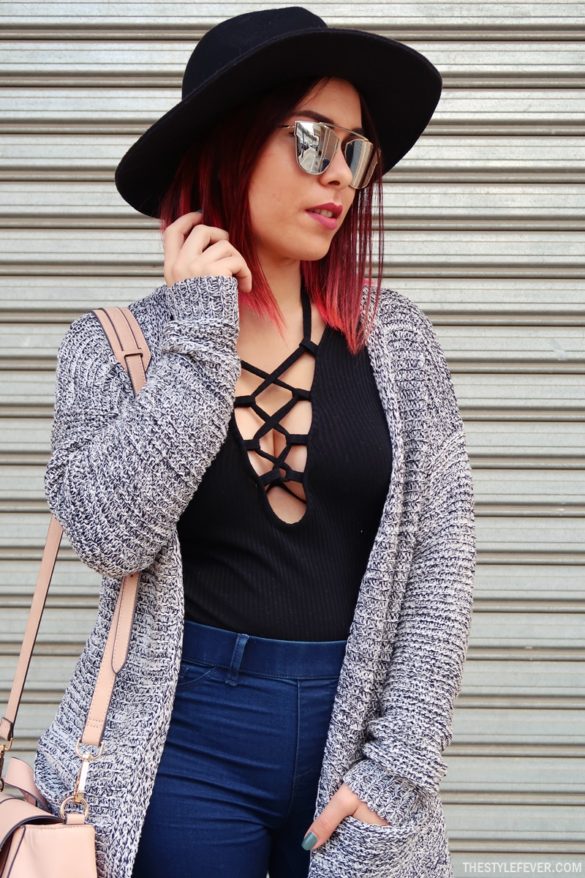 Giacca di Pelle Rosa sul mio Outfit Total Black | Il Blog 