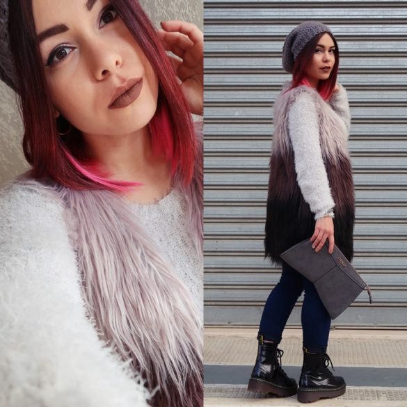 Outfit invernale, gilet di pelliccia, Mina Masotina, fashion blogger Puglia