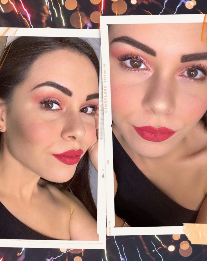 Trucco occhi per le feste di Natale e Capodanno, Mina Masotina. makeup sui toni del rosa